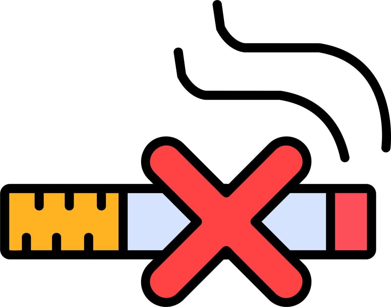 icône de vecteur non fumeur