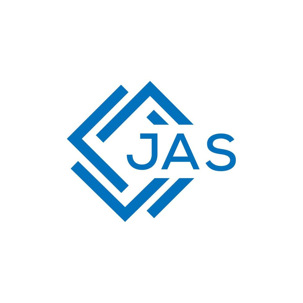 jas lettre design.jas lettre logo conception sur blanc Contexte. jas Créatif cercle lettre logo concept. jas lettre conception. vecteur