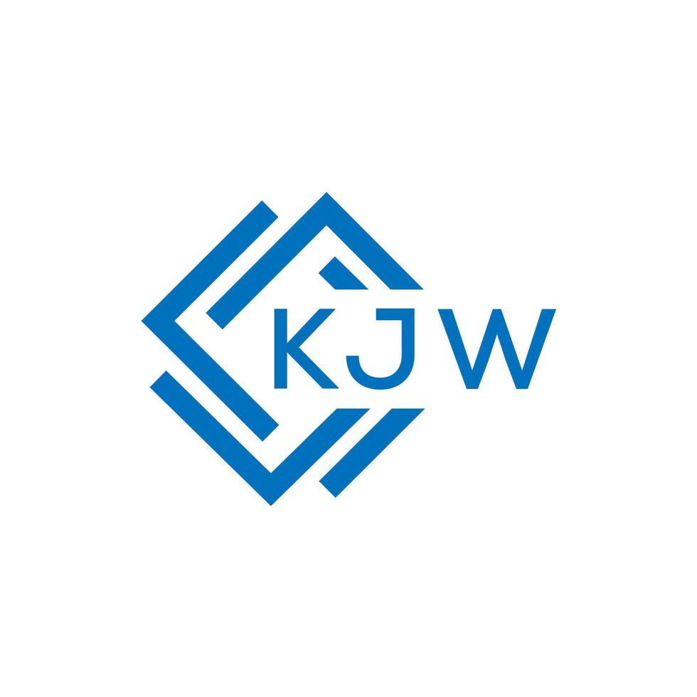 kjw lettre logo conception sur blanc Contexte. kjw Créatif cercle lettre logo concept. kjw lettre conception. vecteur