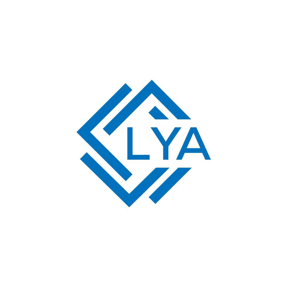 Lya lettre logo conception sur blanc Contexte. Lya Créatif cercle lettre logo concept. Lya lettre conception. vecteur