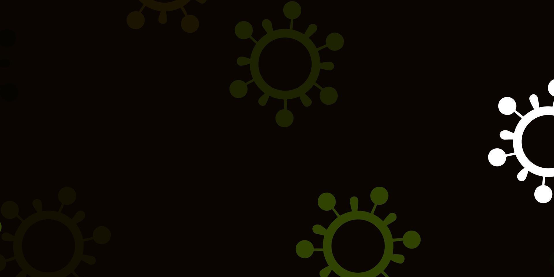 texture vecteur vert clair, jaune avec symboles de la maladie.