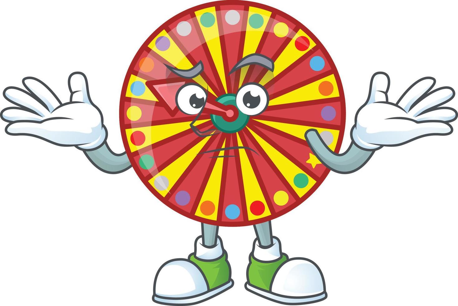 roue fortune mascotte icône conception vecteur