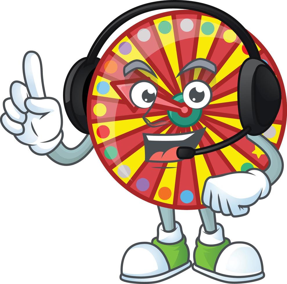 roue fortune mascotte icône conception vecteur