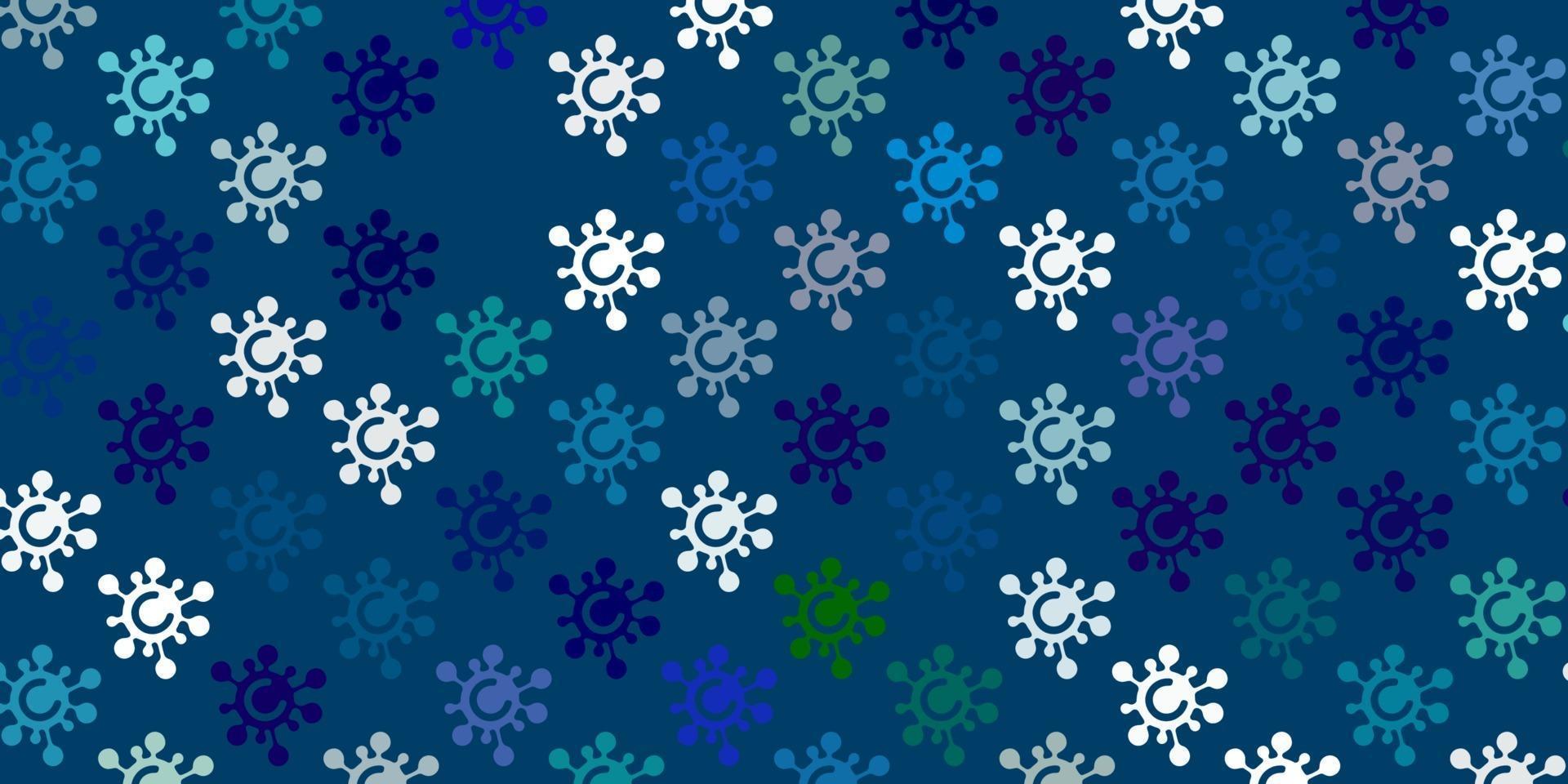 modèle vectoriel bleu clair et vert avec des signes de grippe.