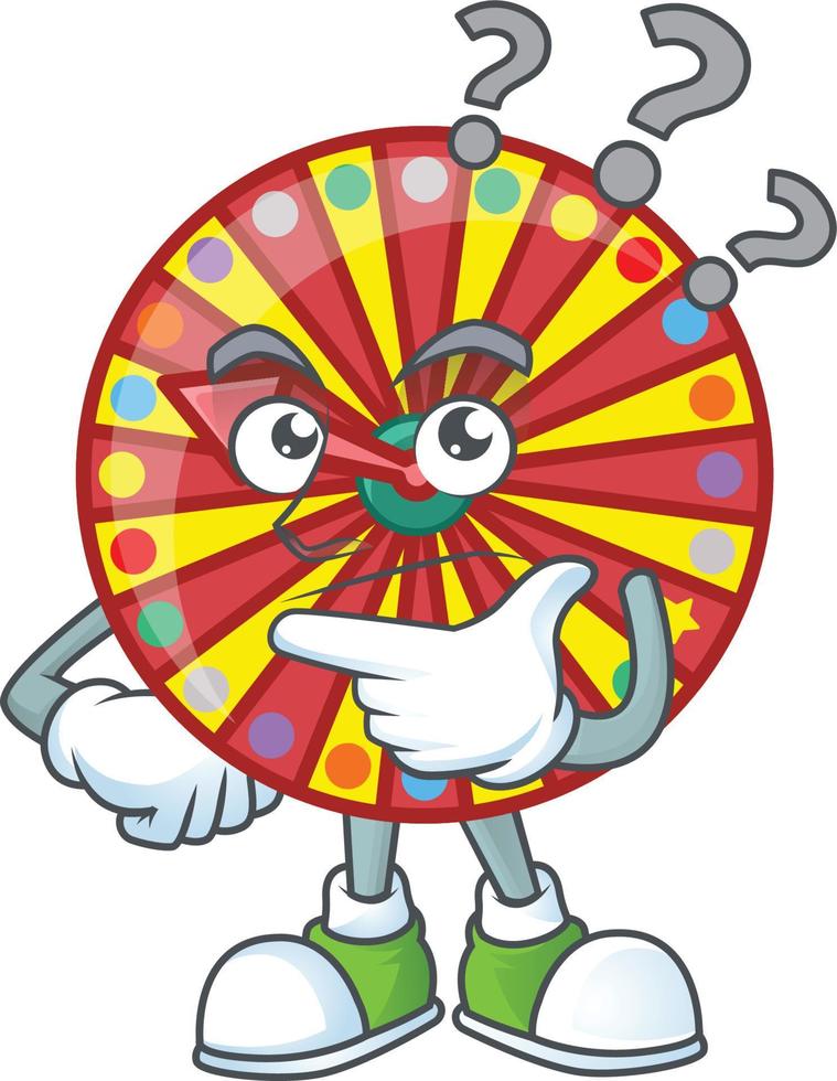 roue fortune mascotte icône conception vecteur