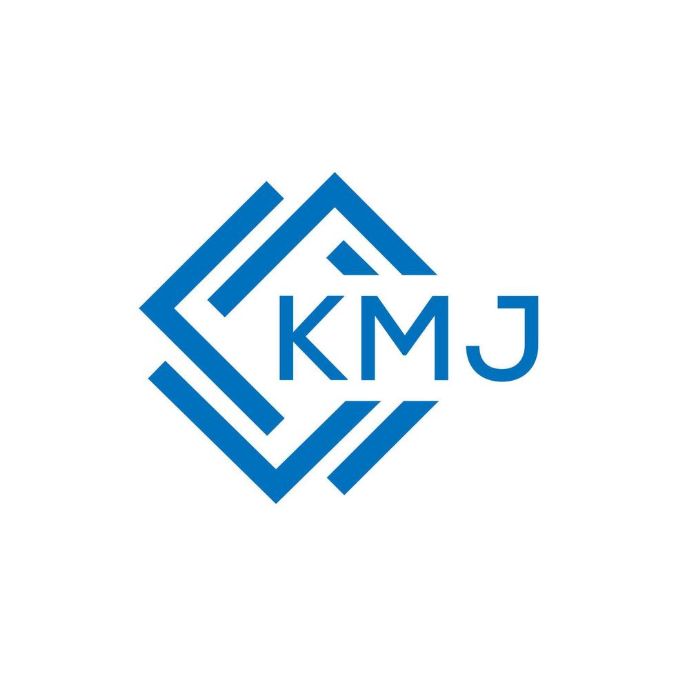 kmj lettre logo conception sur blanc Contexte. kmj Créatif cercle lettre logo concept. kmj lettre conception. vecteur