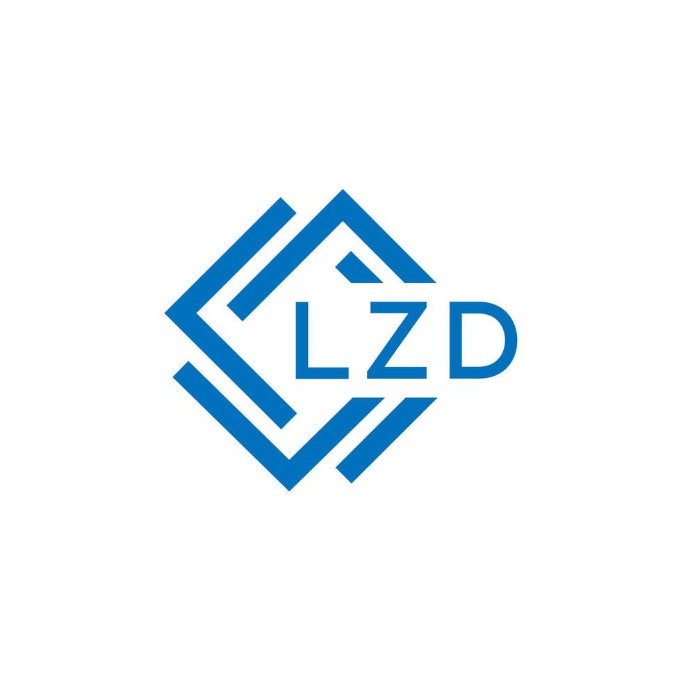 lzd lettre logo conception sur blanc Contexte. lzd Créatif cercle lettre logo concept. lzd lettre conception. vecteur