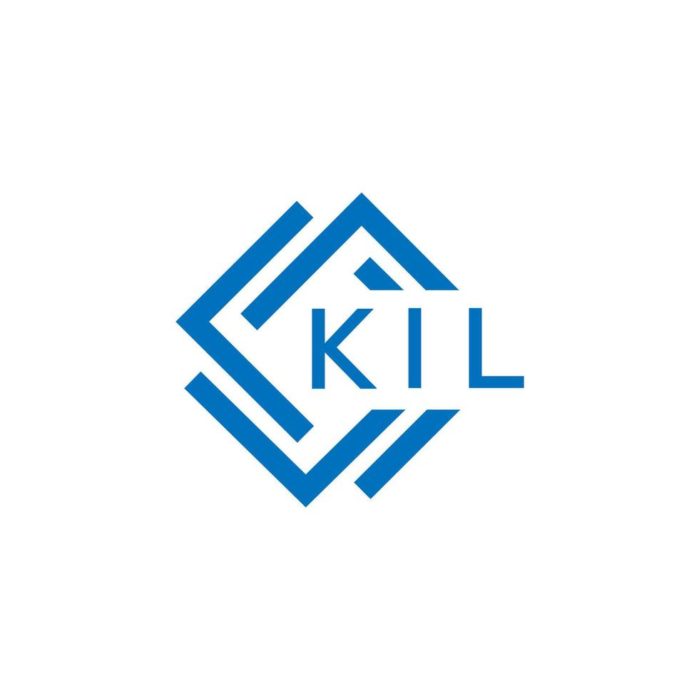 kil lettre logo conception sur blanc Contexte. kil Créatif cercle lettre logo concept. kil lettre conception. vecteur