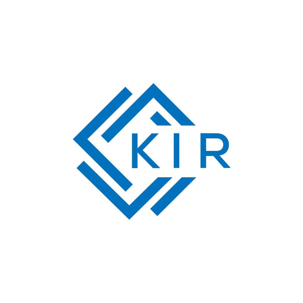 kir lettre logo conception sur blanc Contexte. kir Créatif cercle lettre logo concept. kir lettre conception. vecteur