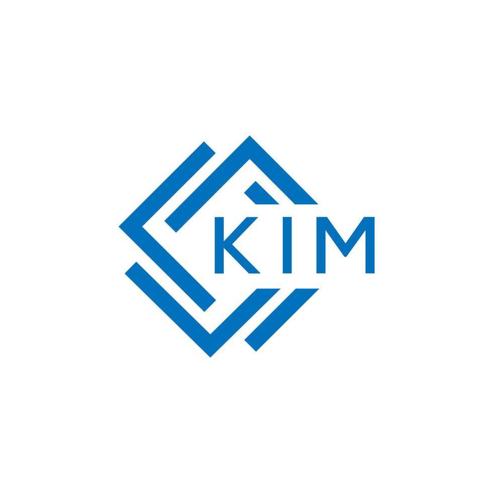 Kim lettre design.kim lettre logo conception sur blanc Contexte. Kim Créatif cercle lettre logo concept. Kim lettre conception. vecteur