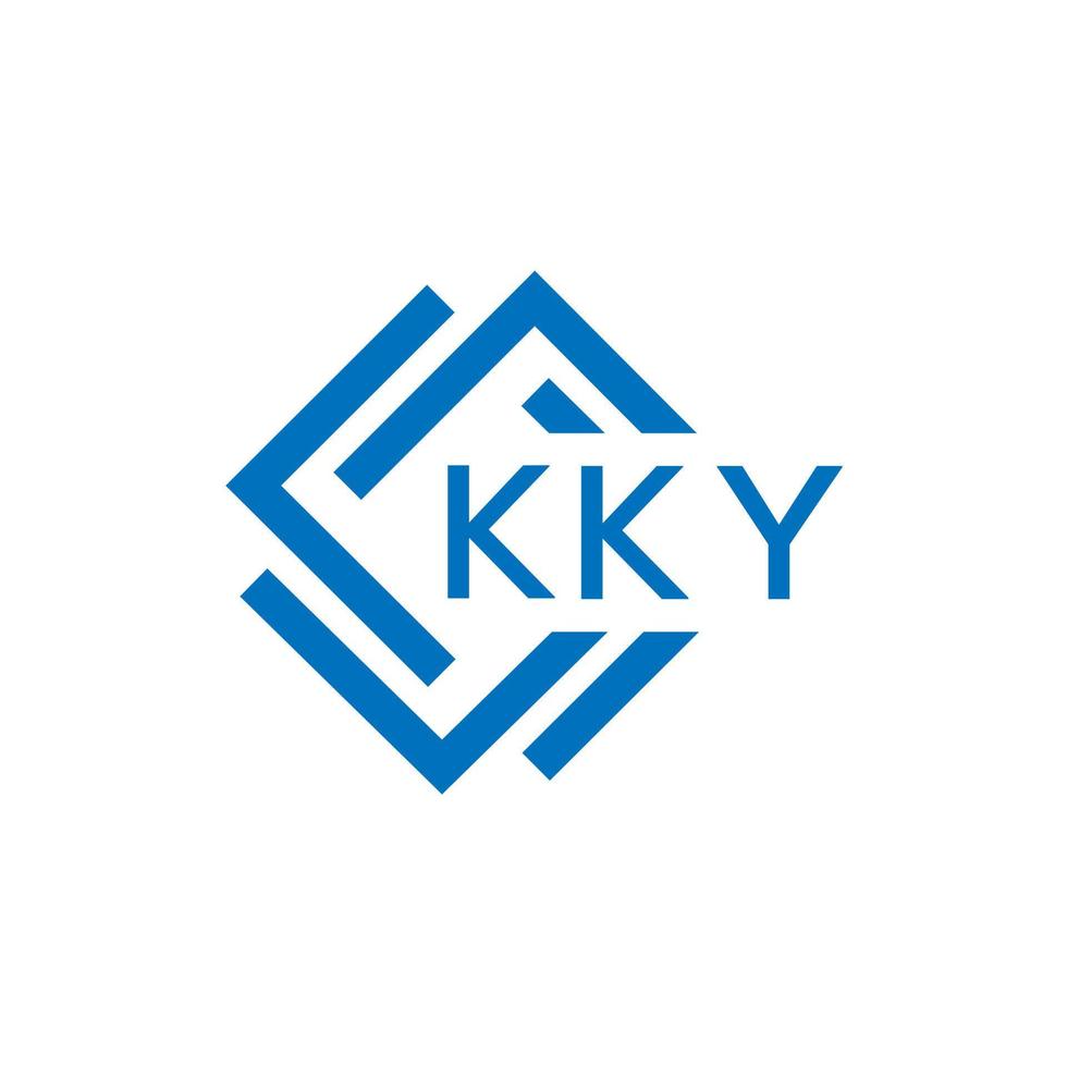 kky lettre logo conception sur blanc Contexte. kky Créatif cercle lettre logo concept. kky lettre conception. vecteur