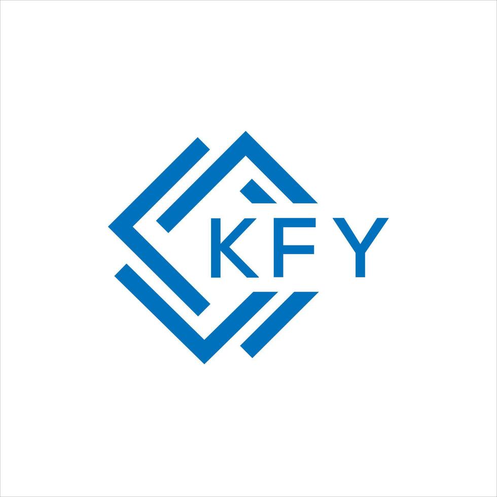 kfy lettre logo conception sur blanc Contexte. kfy Créatif cercle lettre logo concept. kfy lettre conception. vecteur