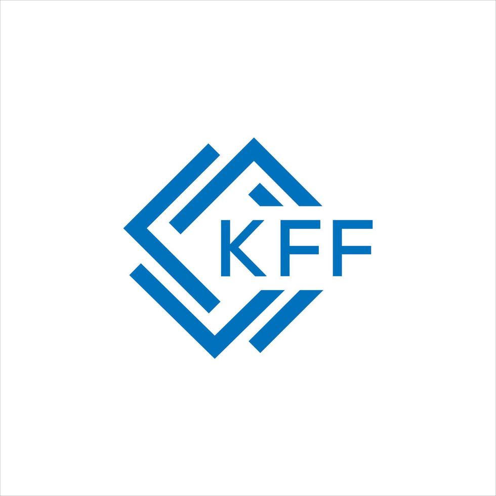 kff lettre logo conception sur blanc Contexte. kff Créatif cercle lettre logo concept. kff lettre conception. vecteur
