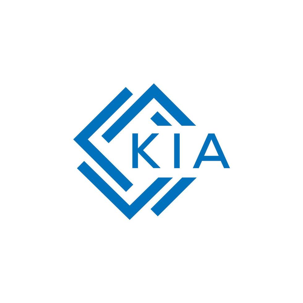 kia lettre logo conception sur blanc Contexte. kia Créatif cercle lettre logo concept. kia lettre conception. vecteur
