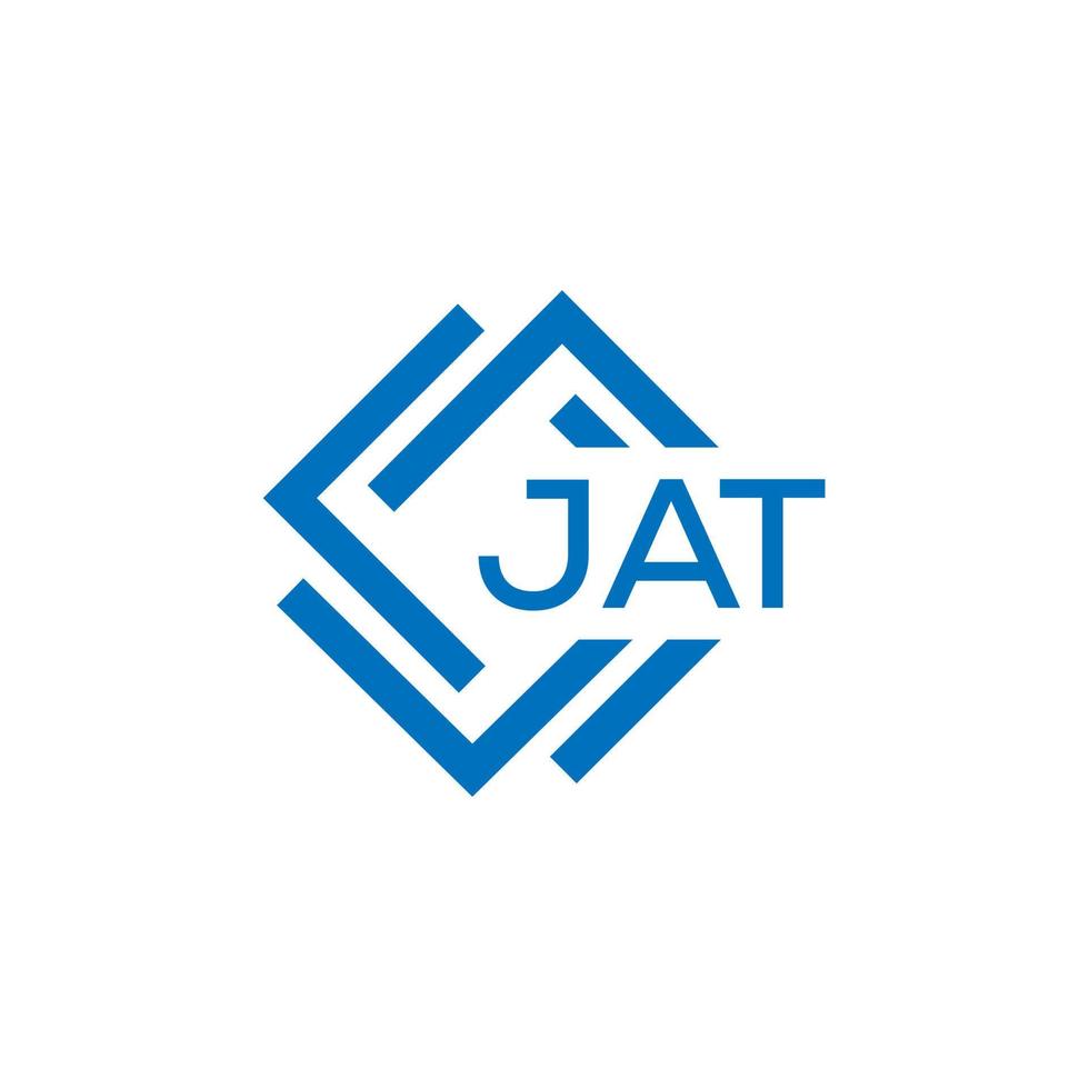 jat lettre logo conception sur blanc Contexte. jat Créatif cercle lettre logo concept. jat lettre conception. vecteur