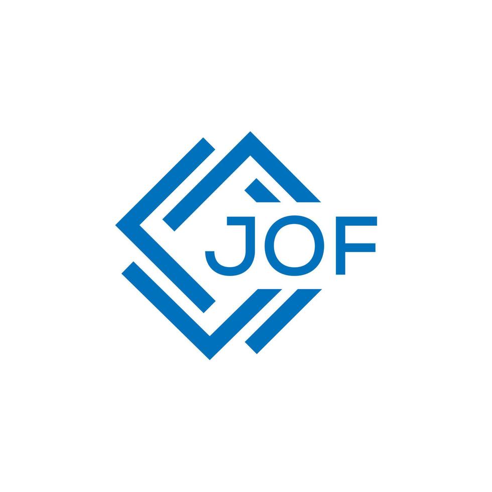 jof lettre design.jof lettre logo conception sur noir Contexte. jof Créatif cercle lettre logo concept. jof lettre conception. vecteur