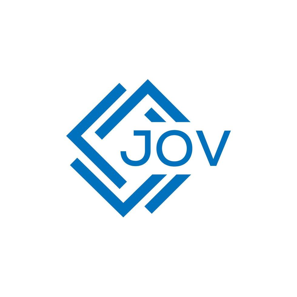 jov lettre logo conception sur noir Contexte. jov Créatif cercle lettre logo concept. jov lettre conception. vecteur
