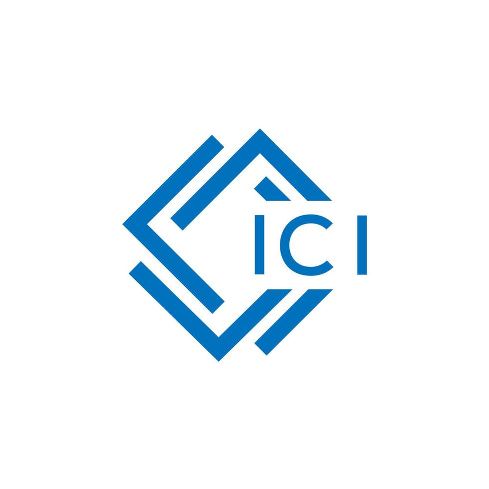 ici lettre logo conception sur blanc Contexte. ici Créatif cercle lettre logo concept. ici lettre conception. vecteur