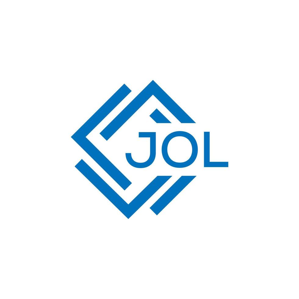 jol lettre logo conception sur noir Contexte. jol Créatif cercle lettre logo concept. jol lettre conception. vecteur