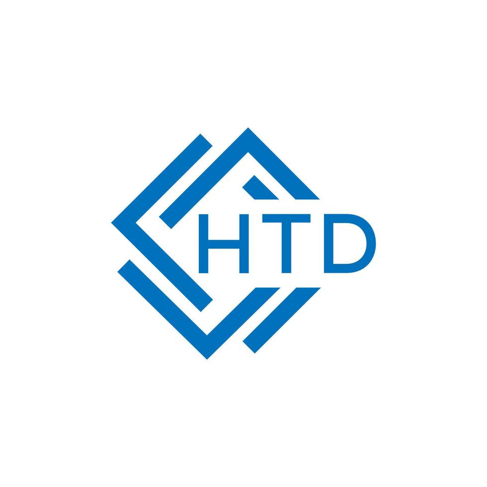 htd lettre logo conception sur blanc Contexte. htd Créatif cercle lettre logo concept. htd lettre conception. vecteur