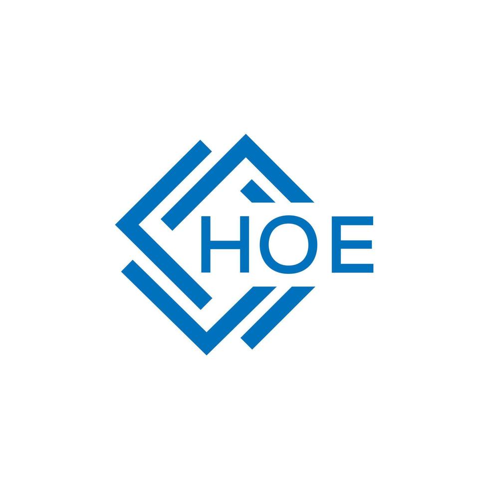 houe lettre logo conception sur blanc Contexte. houe Créatif cercle lettre logo concept. houe lettre conception. vecteur