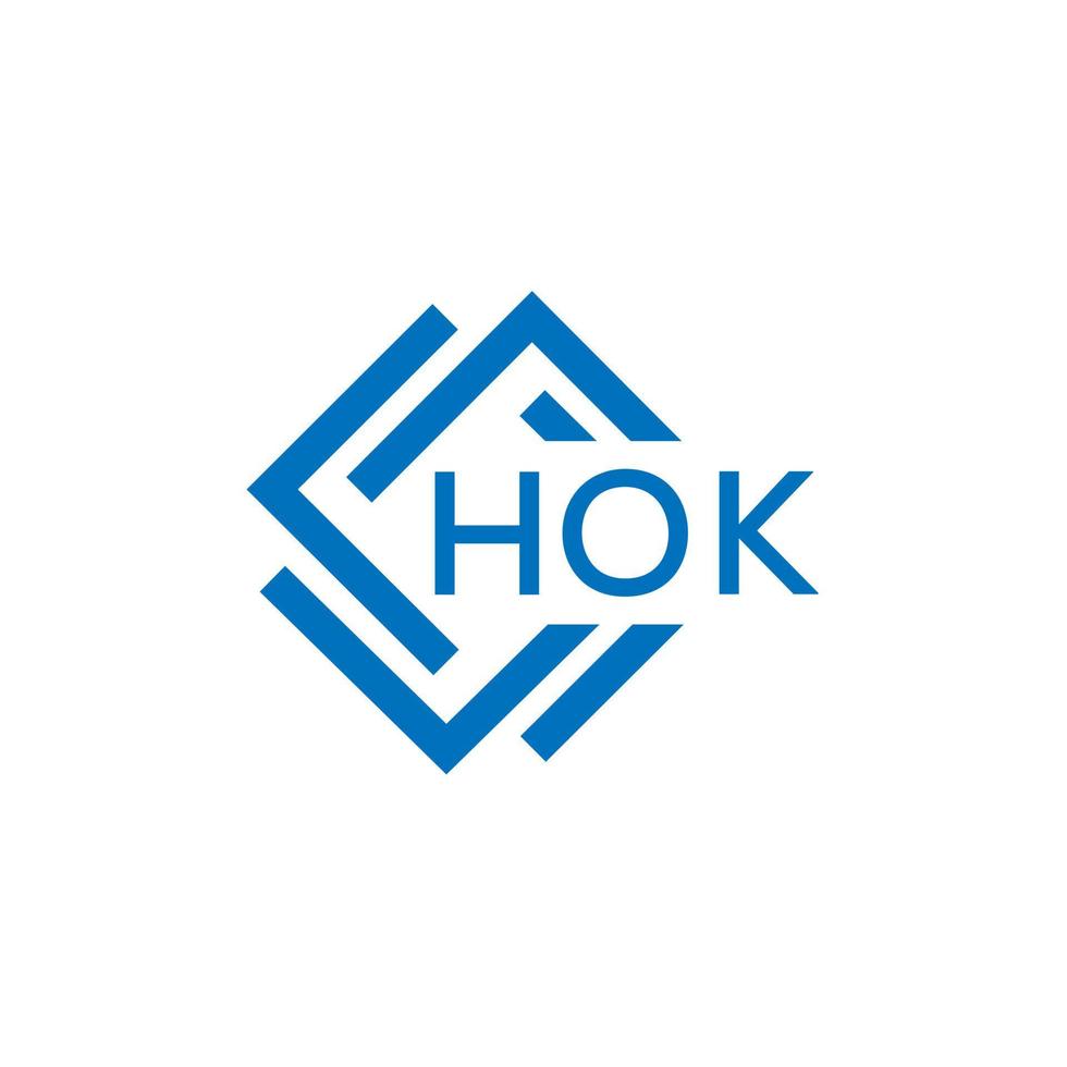 hok lettre logo conception sur blanc Contexte. hok Créatif cercle lettre logo concept. hok lettre conception. vecteur