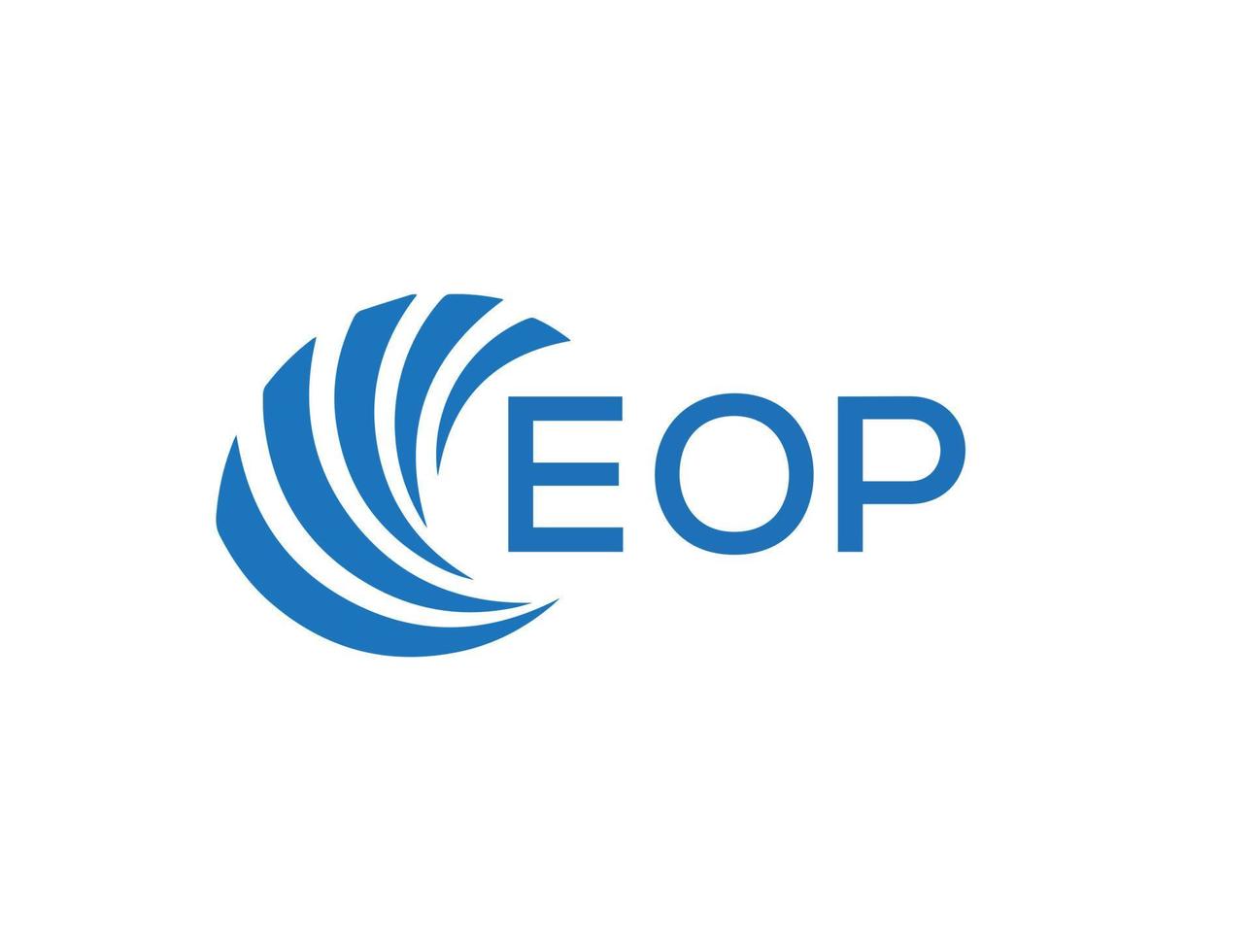 eop lettre logo conception sur blanc Contexte. eop Créatif cercle lettre logo concept. eop lettre conception. vecteur