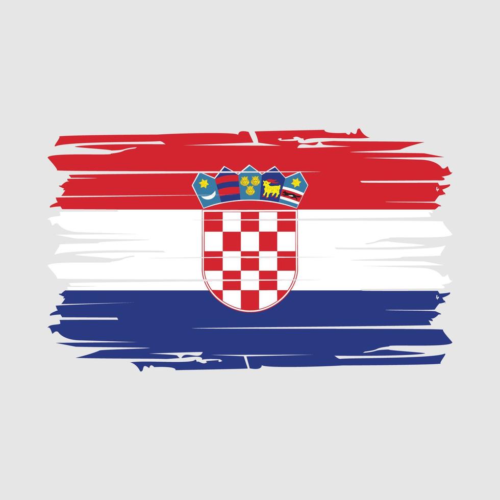 vecteur de brosse drapeau croatie