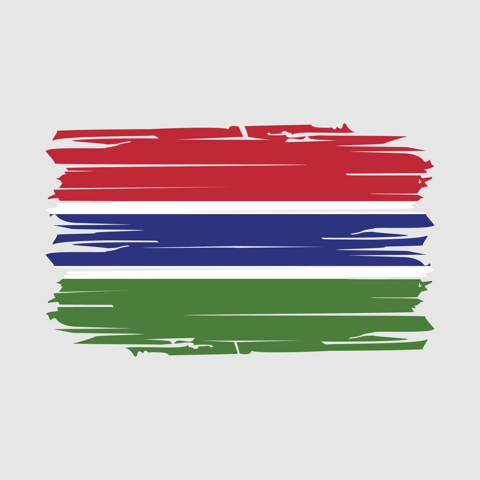 vecteur de brosse drapeau gambie