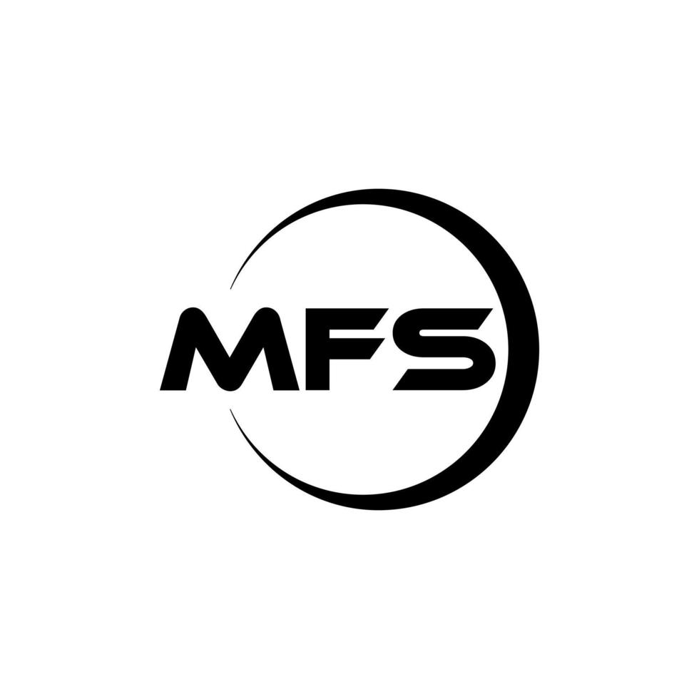 création de logo de lettre mfs en illustration. logo vectoriel, dessins de calligraphie pour logo, affiche, invitation, etc. vecteur