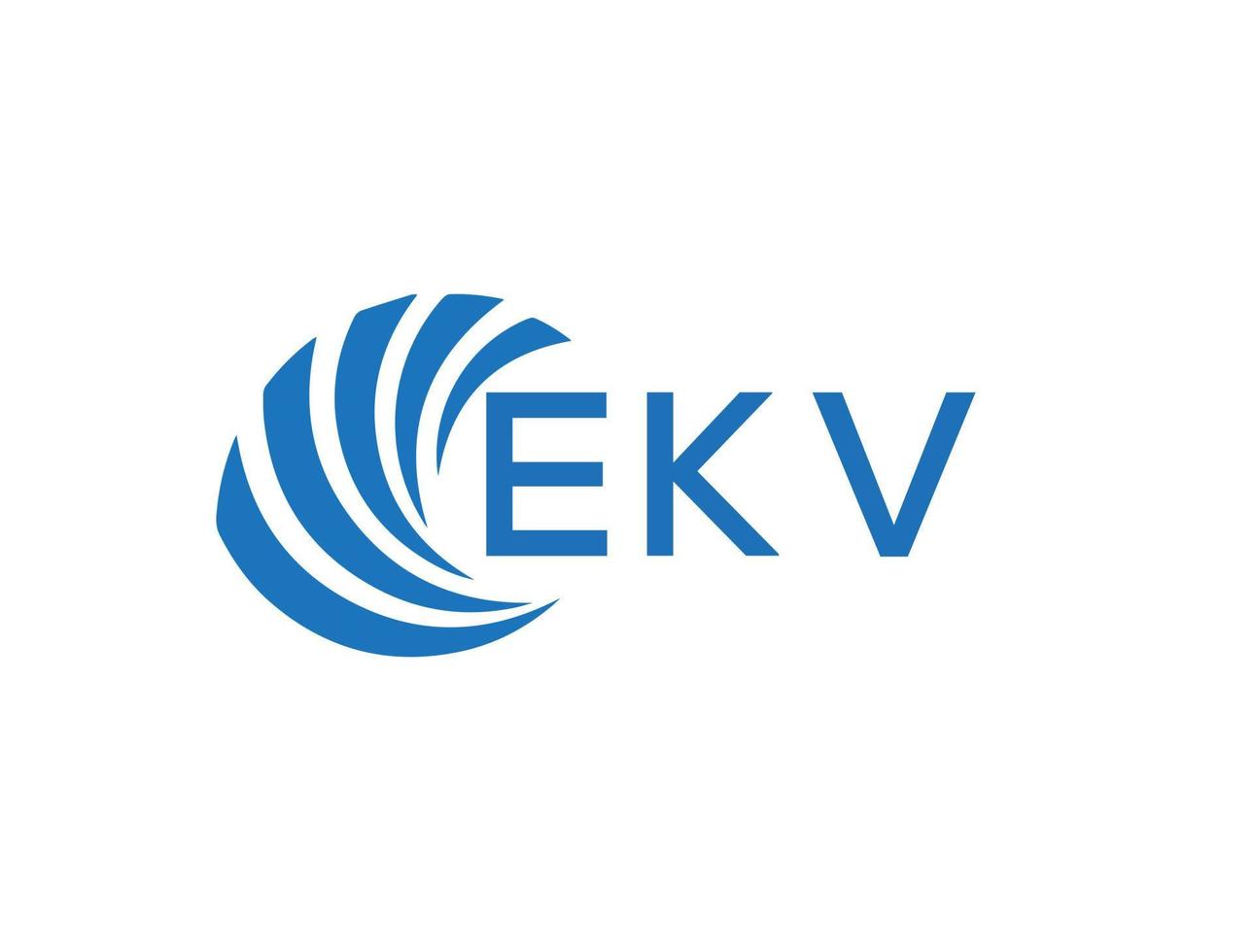 ekv lettre logo conception sur blanc Contexte. ekv Créatif cercle lettre logo concept. ekv lettre conception. vecteur