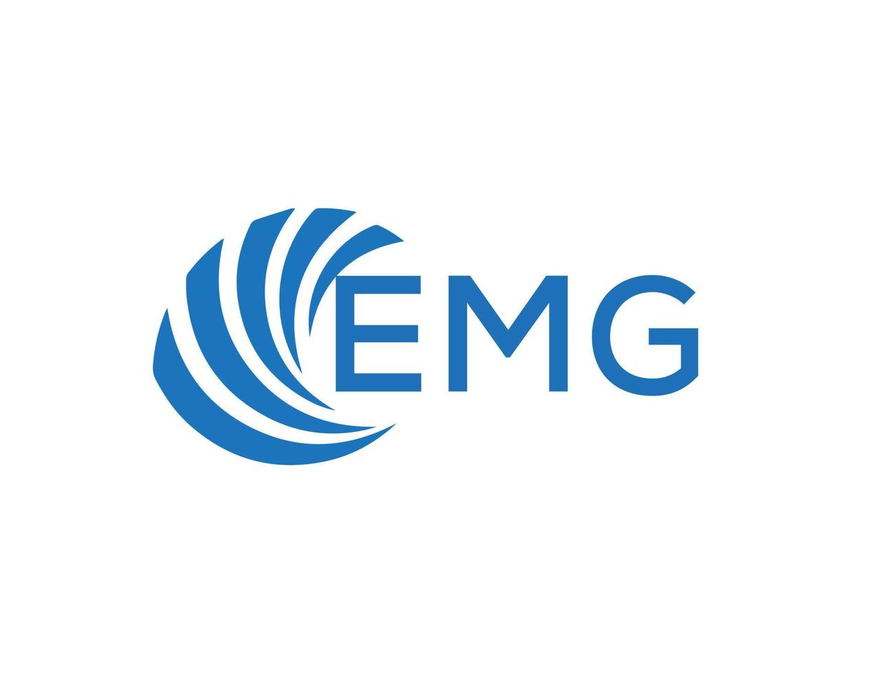 emg lettre logo conception sur blanc Contexte. emg Créatif cercle lettre logo concept. emg lettre conception. vecteur