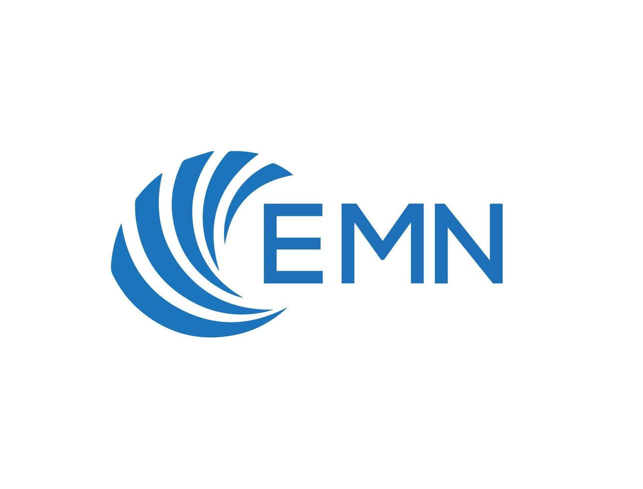 emn lettre logo conception sur blanc Contexte. emn Créatif cercle lettre logo concept. emn lettre conception. vecteur