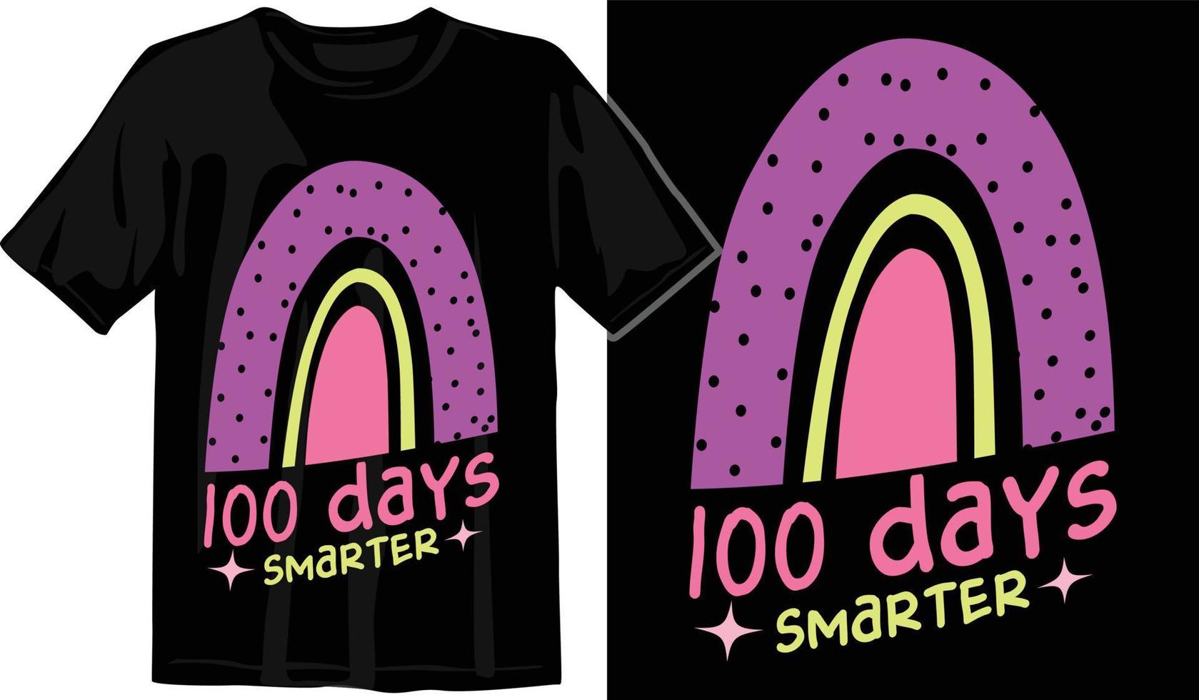 100e jours d'école, conception de t-shirt des cent jours, t-shirt de célébration des 100e jours vecteur