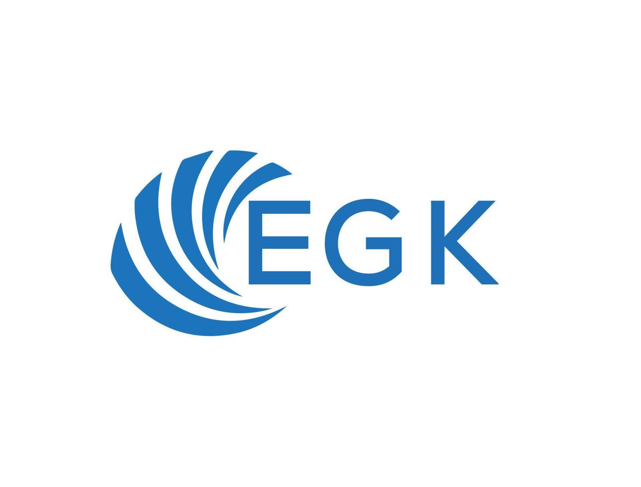 egk lettre logo conception sur blanc Contexte. egk Créatif cercle lettre logo concept. egk lettre conception. vecteur