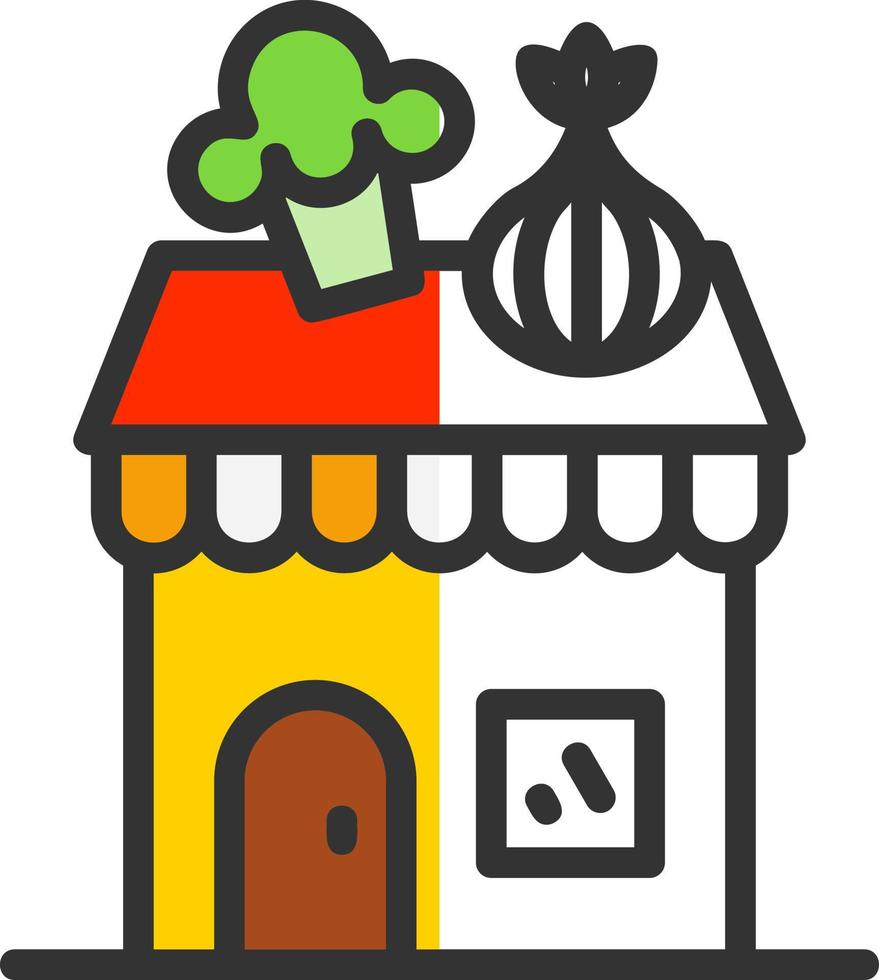 conception d'icône vectorielle de magasin de légumes vecteur