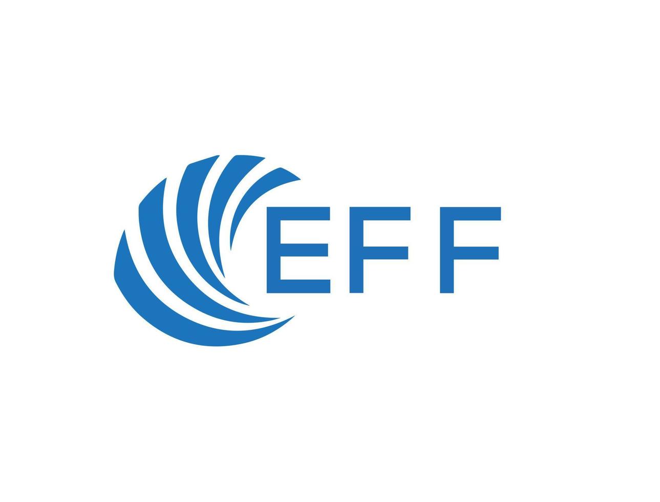 eff lettre logo conception sur blanc Contexte. eff Créatif cercle lettre logo concept. eff lettre conception. vecteur