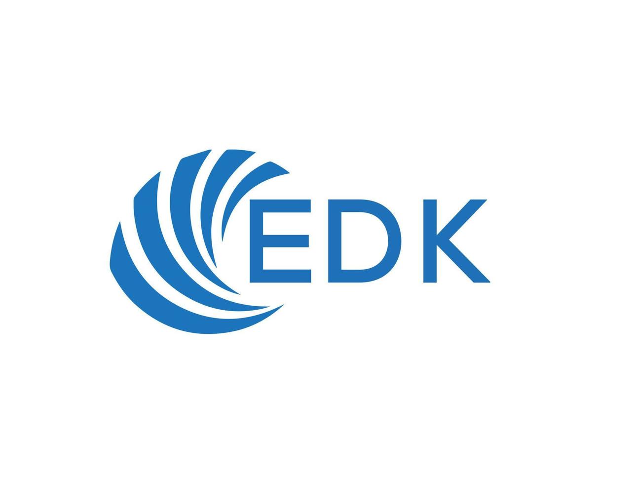 edk lettre logo conception sur blanc Contexte. edk Créatif cercle lettre logo concept. edk lettre conception. vecteur