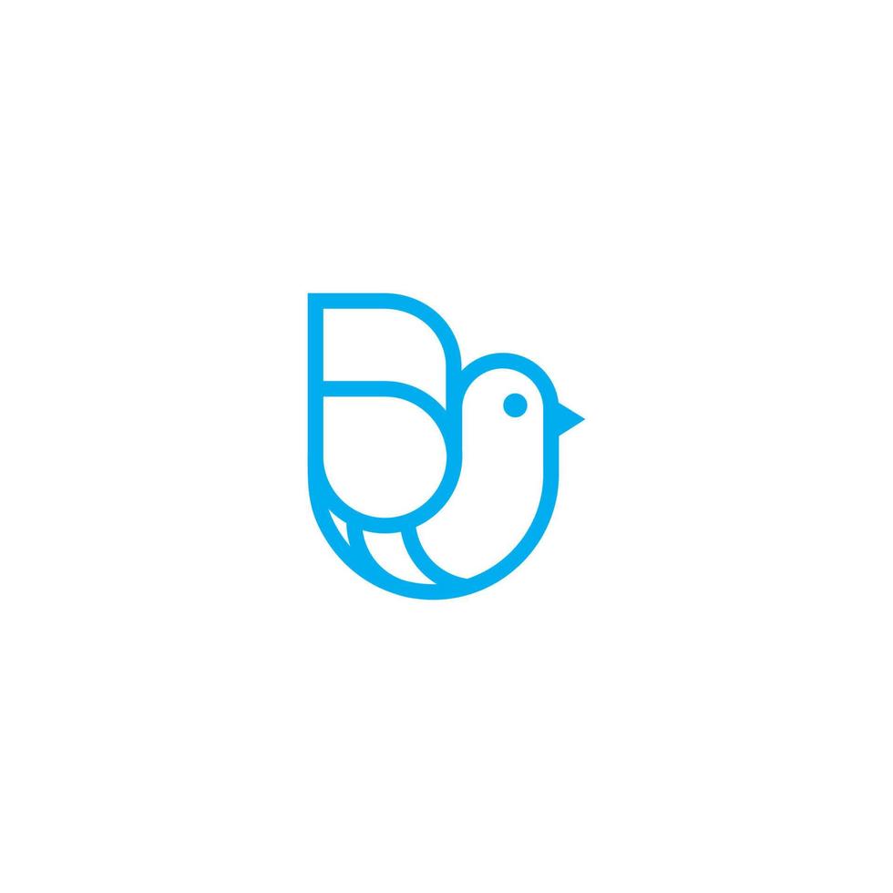oiseau, icône, logo, vecteur, illustration, silhouette, ligne art, Facile et moderne vecteur