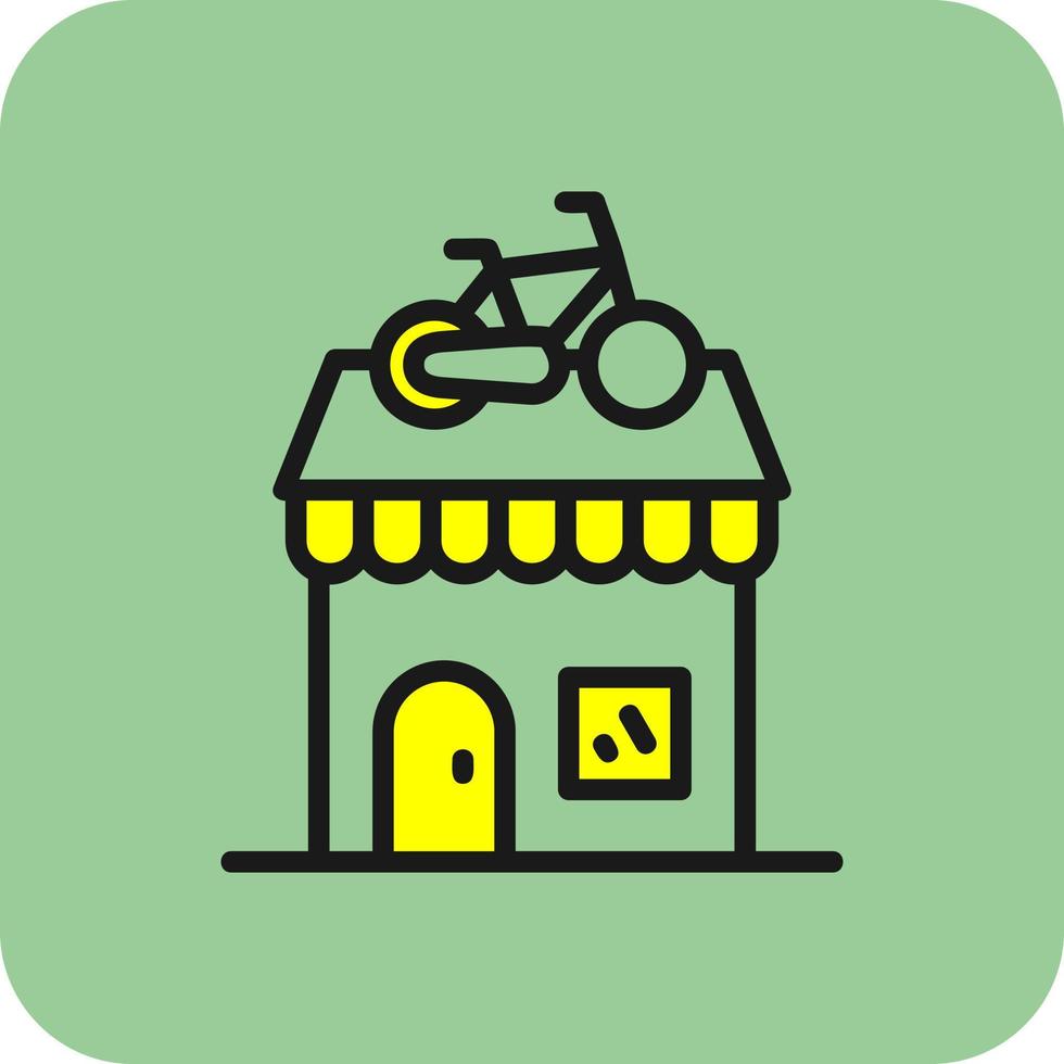 conception d'icône vectorielle de magasin de vélo vecteur