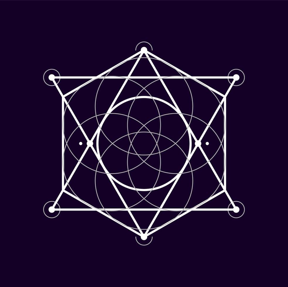 alchimie sacré signe, géométrique mystique forme vecteur