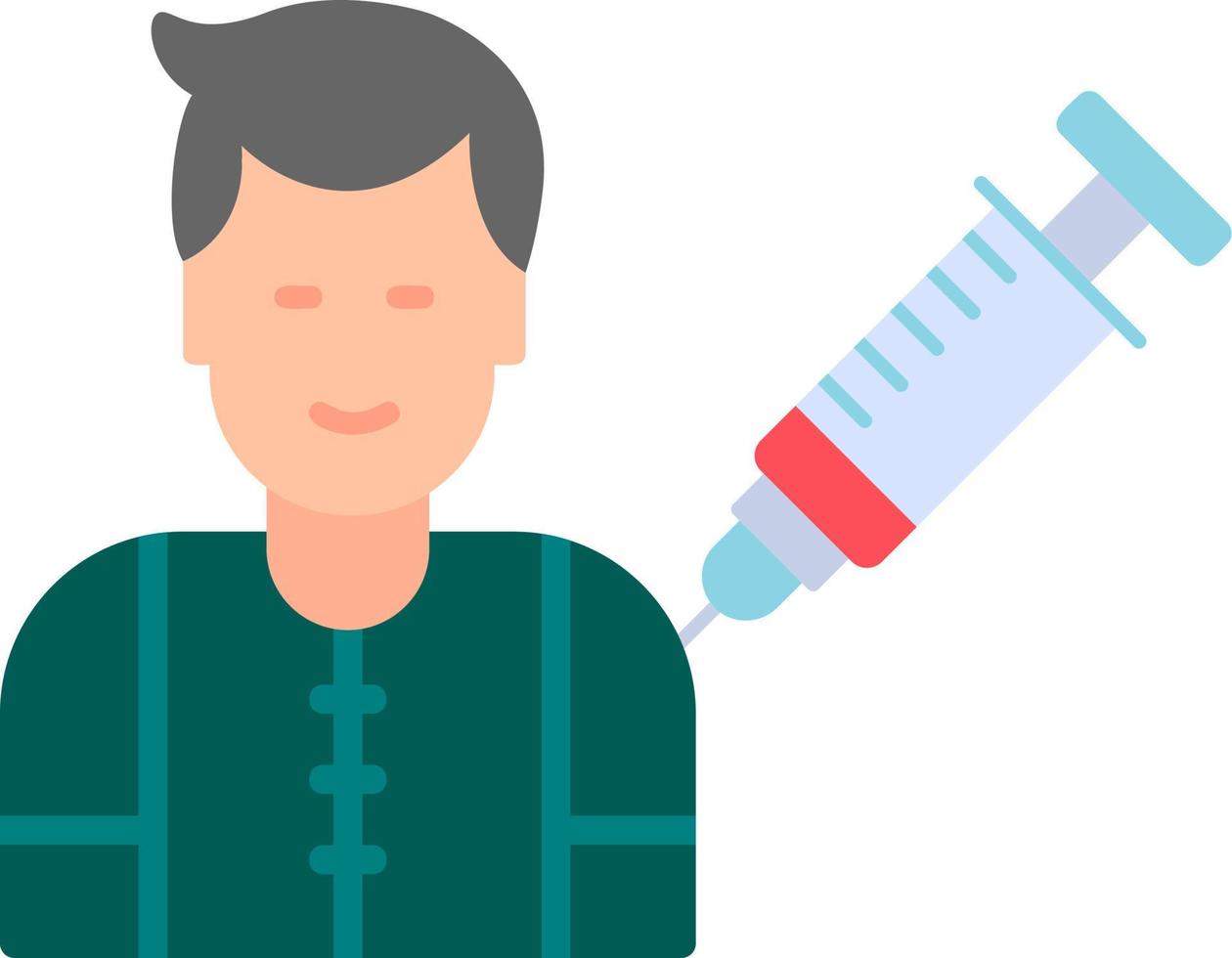 homme vaccination vecteur icône