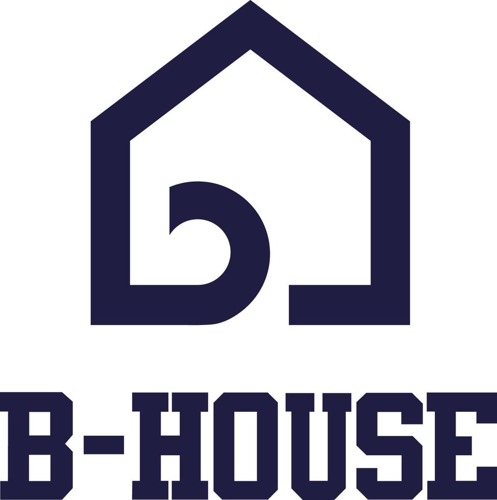 b maison logo vecteur fichier