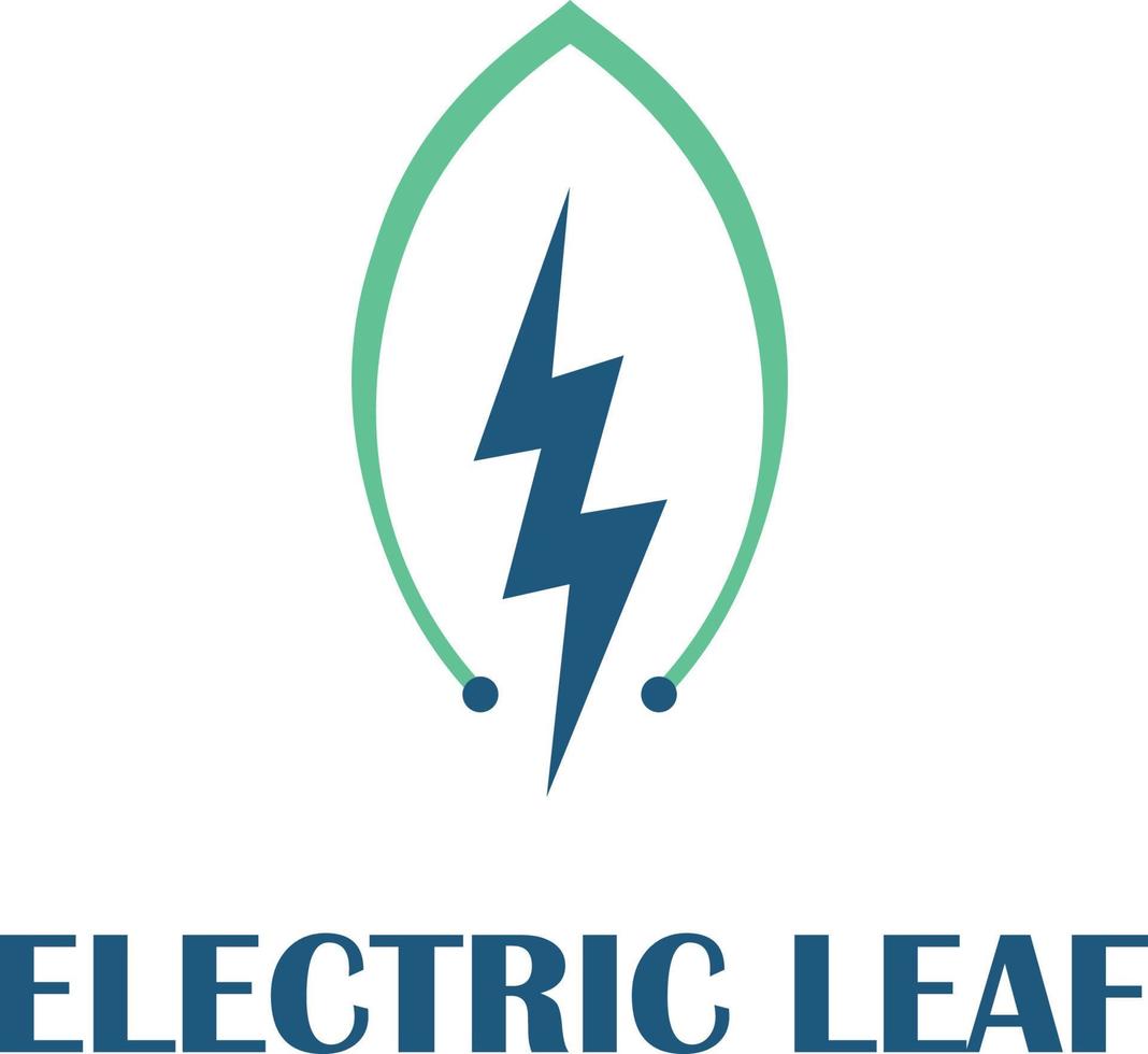 électrique feuille logo vecteur fichier