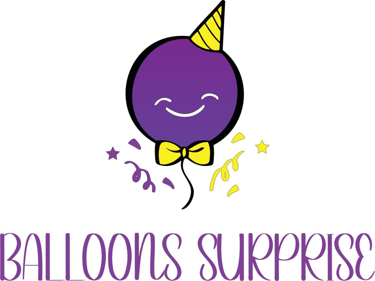 des ballons surprise logo vecteur fichier