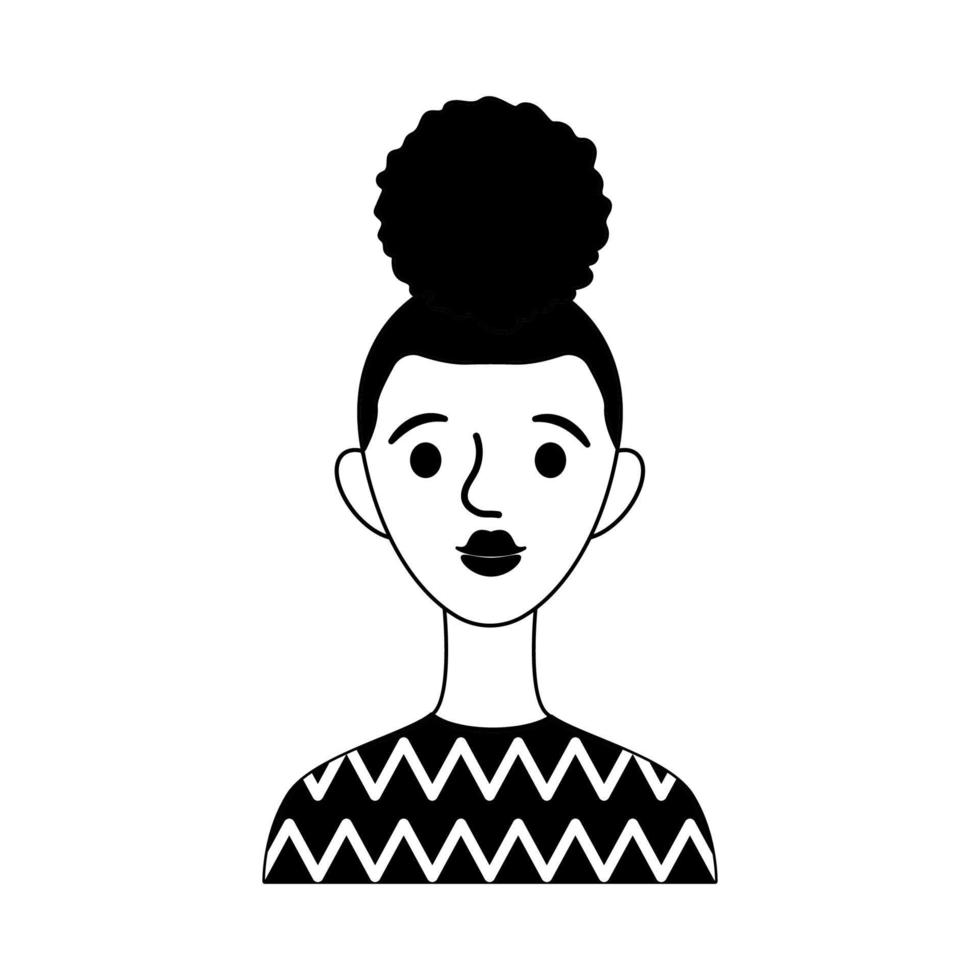 illustration vectorielle de femme avatar vecteur