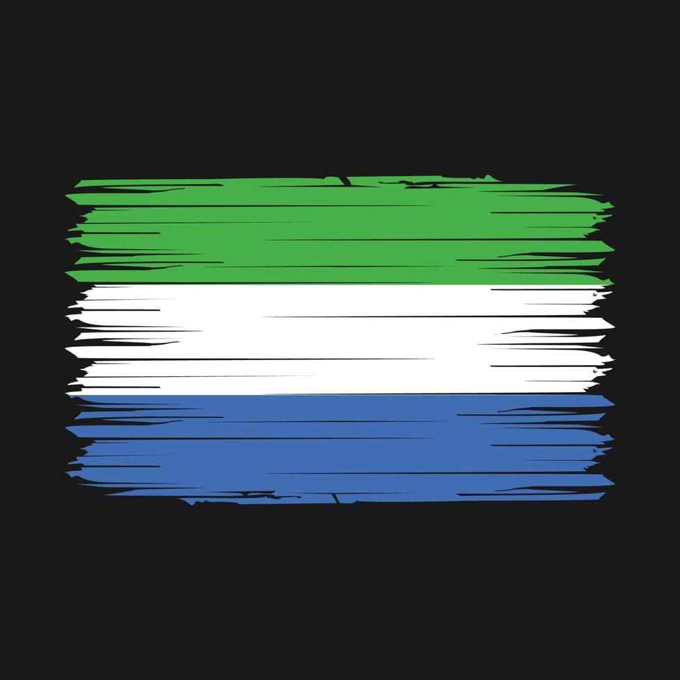 drapeau de la sierra leone brosse illustration vectorielle vecteur