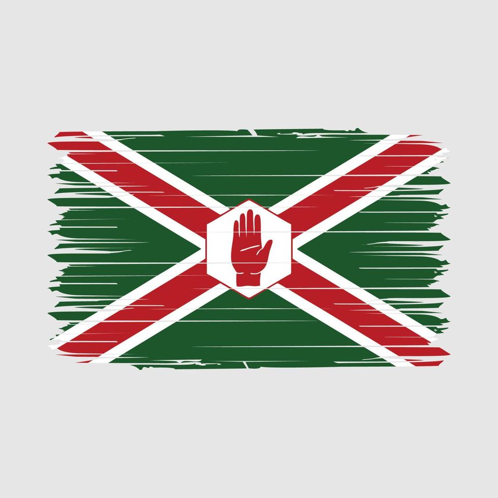 drapeau de l'irlande du nord brosse illustration vectorielle vecteur