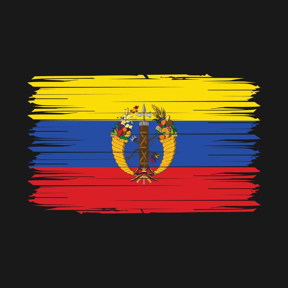 drapeau de la colombie brosse illustration vectorielle vecteur