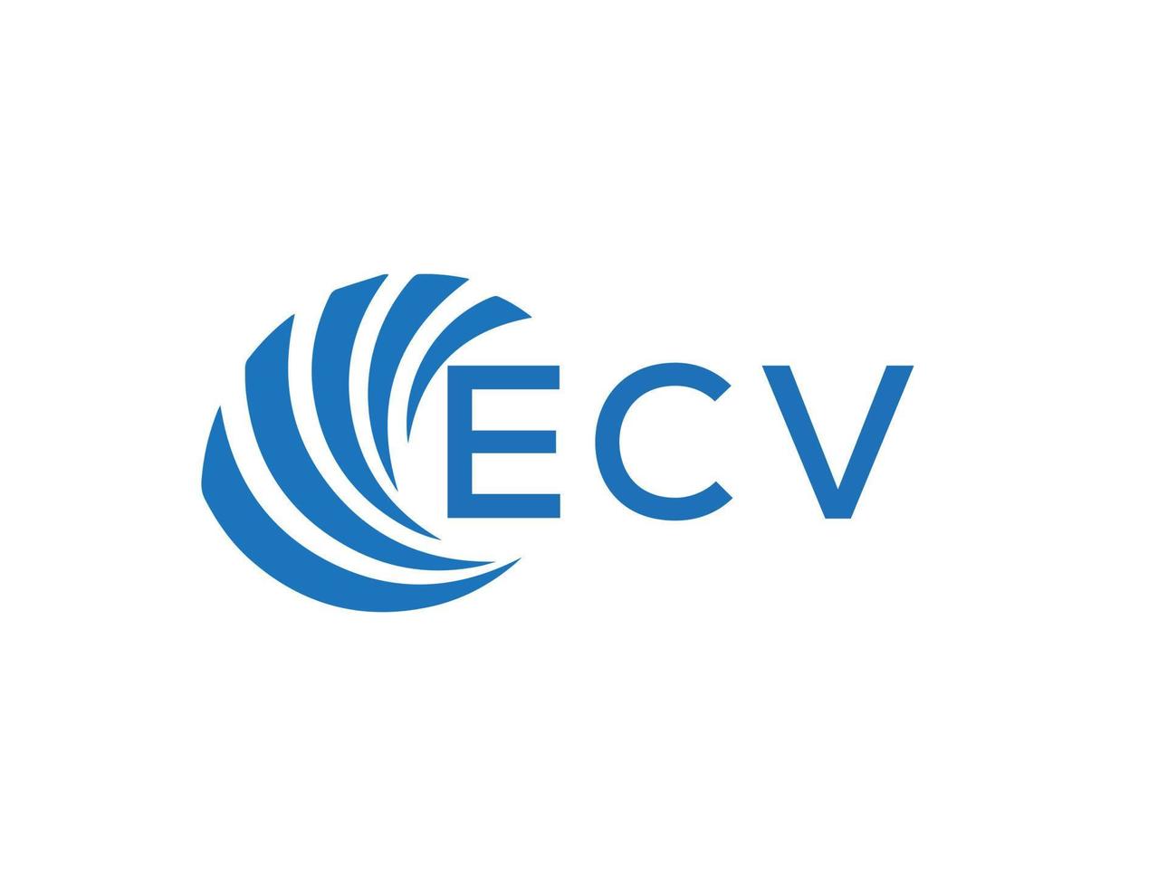 ecv lettre logo conception sur blanc Contexte. ecv Créatif cercle lettre logo concept. ecv lettre conception. vecteur